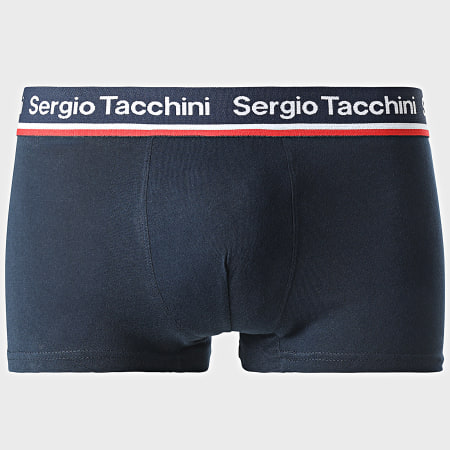 Sergio Tacchini - Lot De 4 Boxers 92890213 Bleu Marine Gris Chiné Rouge