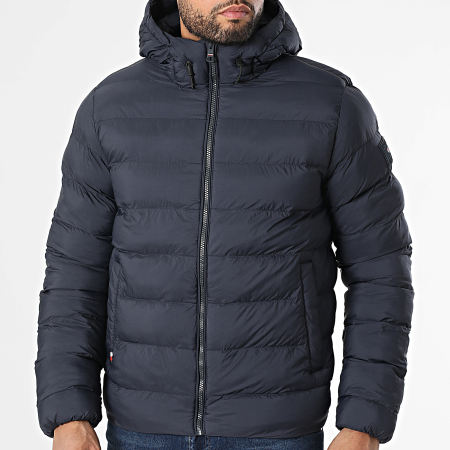 Tommy Hilfiger - Doudoune Capuche Mid Weight 7257 Bleu Marine
