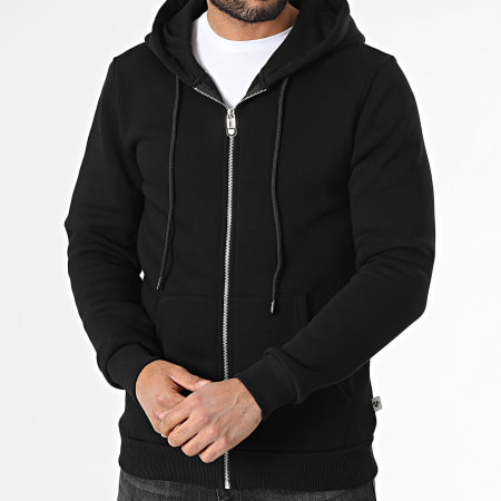 Armita Sudadera negra con capucha y cremallera Ryses