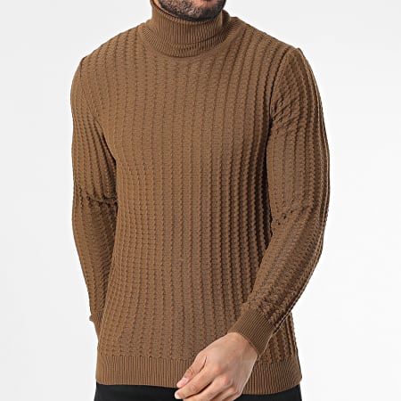 Armita - Jersey marrón con cuello vuelto