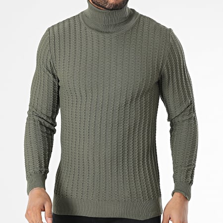 Armita - Jersey de cuello alto verde caqui