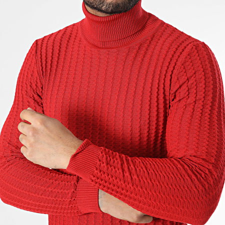 Armita - Jersey rojo con cuello vuelto