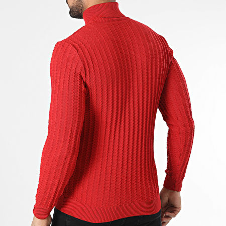 Armita - Jersey rojo con cuello vuelto