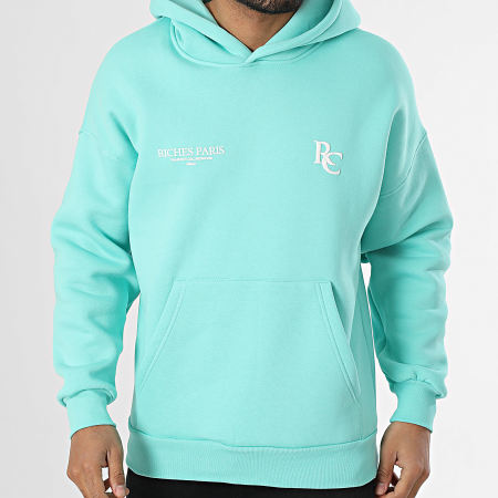 Sudadera con capucha turquesa