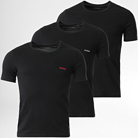 HUGO - Lot De 3 Tee Shirts 50480088 Noir