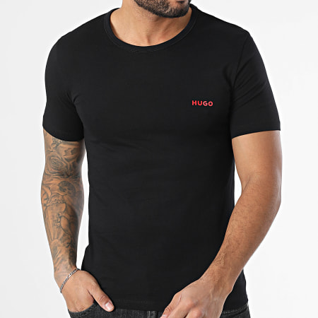 HUGO - Lot De 3 Tee Shirts 50480088 Noir