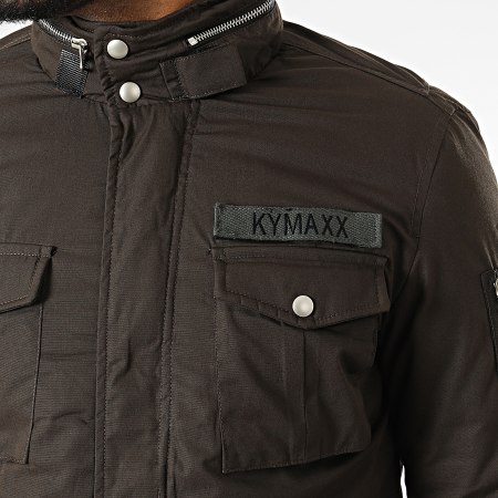 Kymaxx - Parka marrón con capucha
