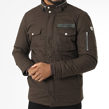 Kymaxx - Parka marrón con capucha