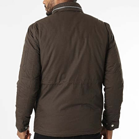 Kymaxx - Parka marrón con capucha