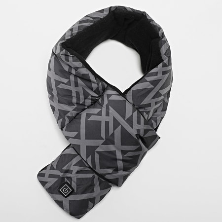 Kymaxx - Echarpe Chauffante Noir Gris Anthracite