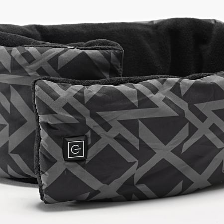 Kymaxx - Echarpe Chauffante Noir Gris Anthracite