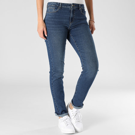 Only - Vaqueros pitillo para mujer Sui Blue Denim