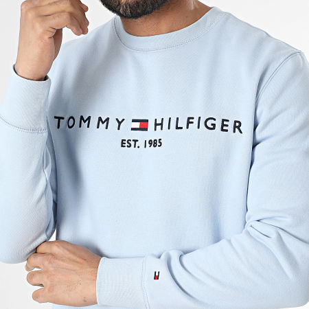Tommy Hilfiger - Sweat Crewneck Tommy Logo 1596 Bleu Clair