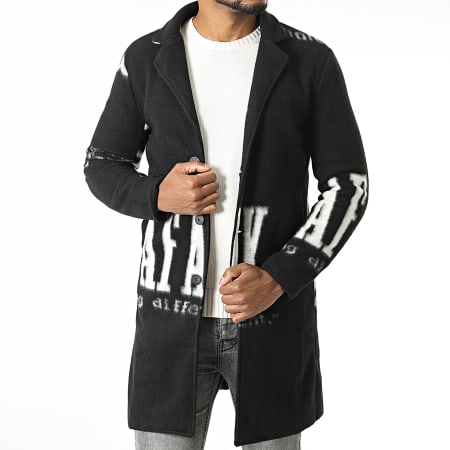 Veste Longue Noire Et Blanche Etincelle - Taille 2, Neuve Avec étiquette, 100% Coton