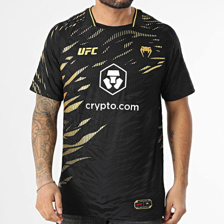 Venum - Camiseta UFC Authentic Fight Night Negro Oro