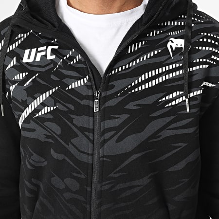 Venum - Sudadera con capucha y cremallera UFC Replica Negro