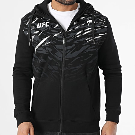 Venum - Sudadera con capucha y cremallera UFC Replica Negro