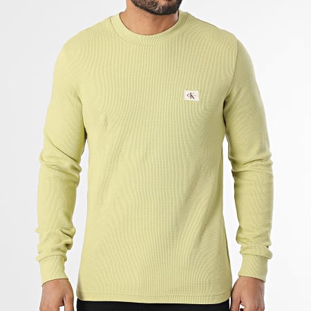 Calvin Klein - Sweat Crewneck Waffle 7117 Vert Clair