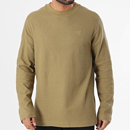Calvin Klein - Tee Shirt Manches Longues 6751 Vert Kaki