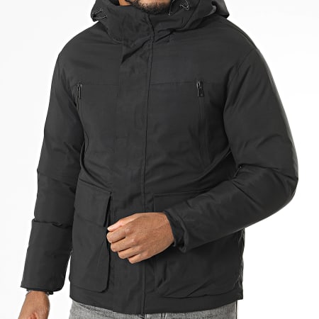 KZR - Parka negra con capucha