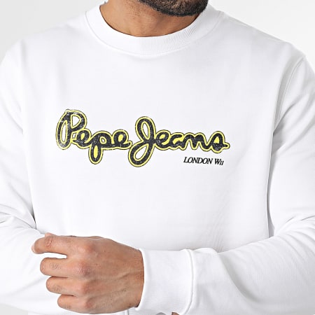 Pepe Jeans - Dorian Sudadera con cuello redondo PM582757 Blanco