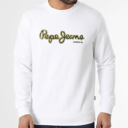 Pepe Jeans - Dorian Sudadera con cuello redondo PM582757 Blanco