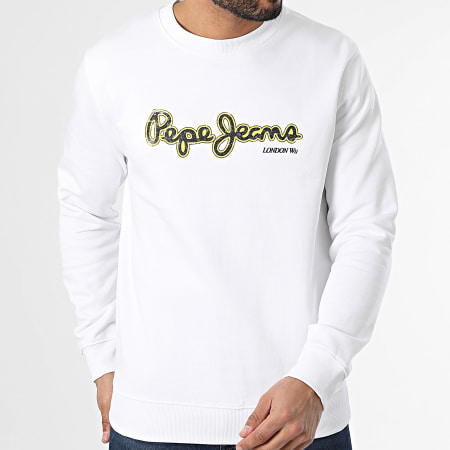Pepe Jeans - Dorian Sudadera con cuello redondo PM582757 Blanco