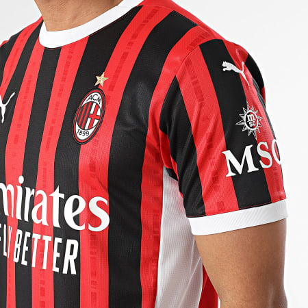 AC Milan Home Jersey Replica 774979 Black Red Football Jersey