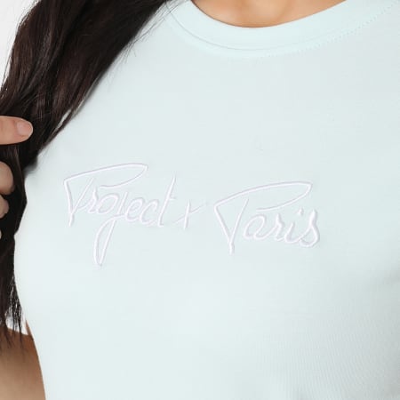 Project X Paris - Tee Shirt Femme F221121 Bleu Clair