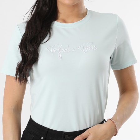 Project X Paris - Tee Shirt Femme F221121 Bleu Clair