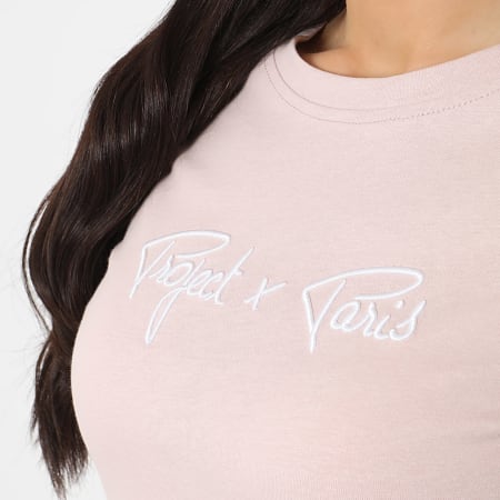 Project X Paris - Tee Shirt Femme F221121 Rose Clair