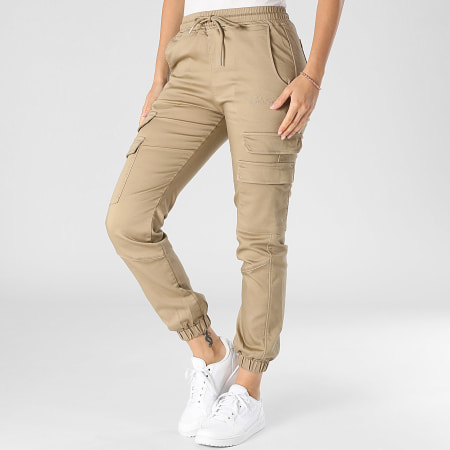 Project X Paris - Pantalon Cargo Femme TF239707 Beige Foncé