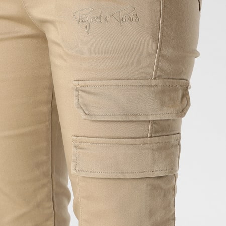 Project X Paris - Pantalon Cargo Femme TF239707 Beige Foncé