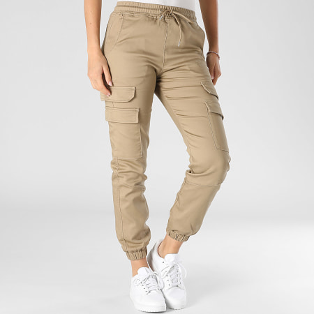 Project X Paris - Pantalon Cargo Femme TF239707 Beige Foncé