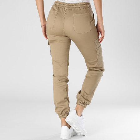Project X Paris - Pantalon Cargo Femme TF239707 Beige Foncé