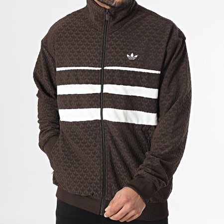 Adidas Originals - Veste Zippée Q12 Monogram JP4419 Marron