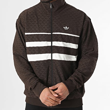 Adidas Originals - Veste Zippée Q12 Monogram JP4419 Marron