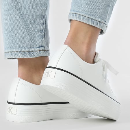 Sneakers Femme Bold Vulc Flatf Low Leather 1633 Bright White Black