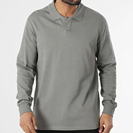 Classic Series - Polo Manches Longues Gris