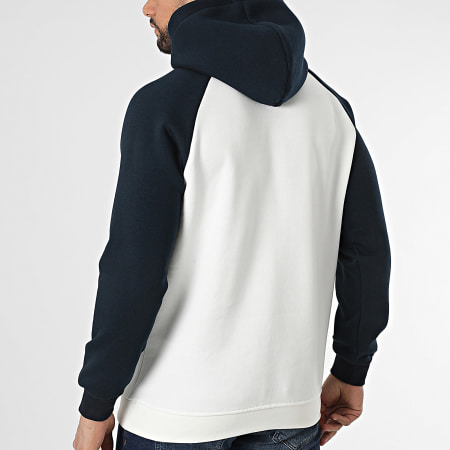 Classic Series - Sweat Capuche Blanc Bleu Marine