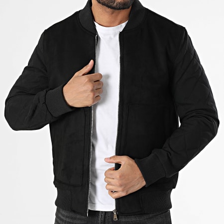 Frilivin - Chaqueta negra con cremallera