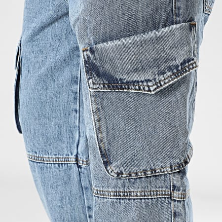 Frilivin - Baggy Blue Denim Cargo Pants - Ryses