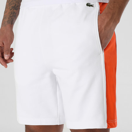 Short lacoste blanc et orange shop