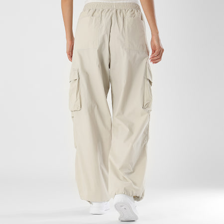 Lacoste - Pantalon Jogging Femme Logo Crocodile Beige