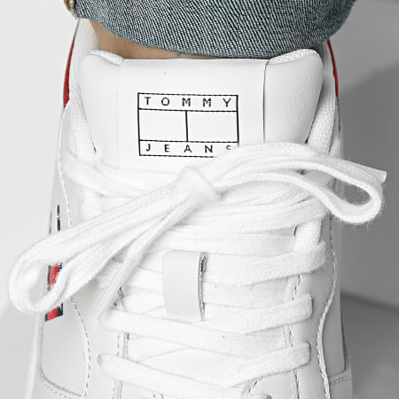 Tommy Jeans - Baskets Cupsole Leather Essential 1443 Rwb