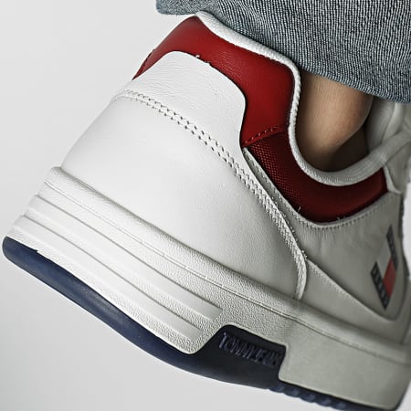 Tommy Jeans - Baskets Cupsole Leather Essential 1443 Rwb