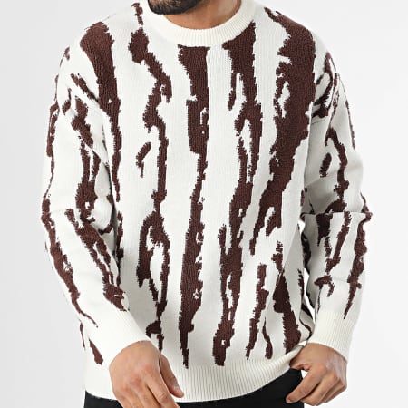 Pull garçon Gymboree Traditions taille 5 marron noir blanc