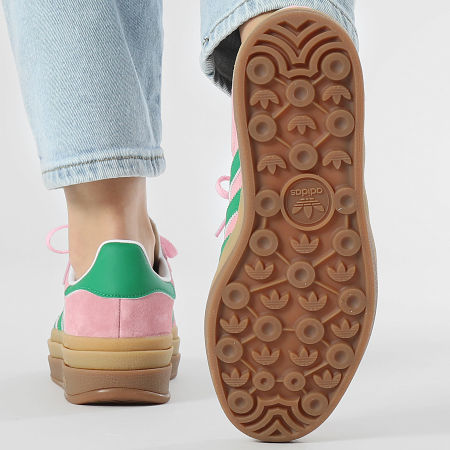 Adidas Originals - Baskets Femme Gazelle Bold W IE0420 True Pink Green Footwear White