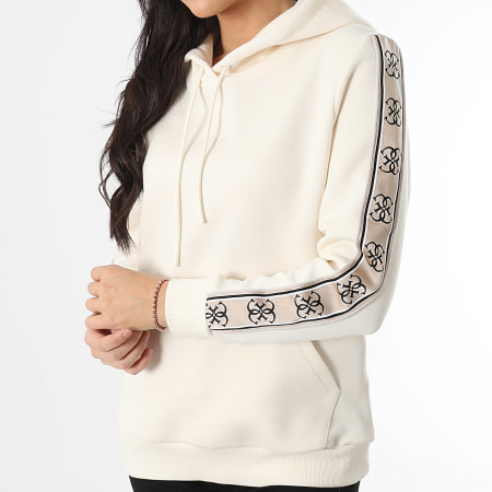 Guess - Sweat Capuche A Bandes Femme V4YQ11-KB3P2 Beige