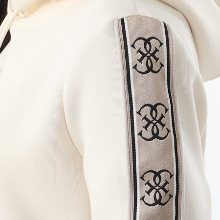 Guess - Sweat Capuche A Bandes Femme V4YQ11-KB3P2 Beige